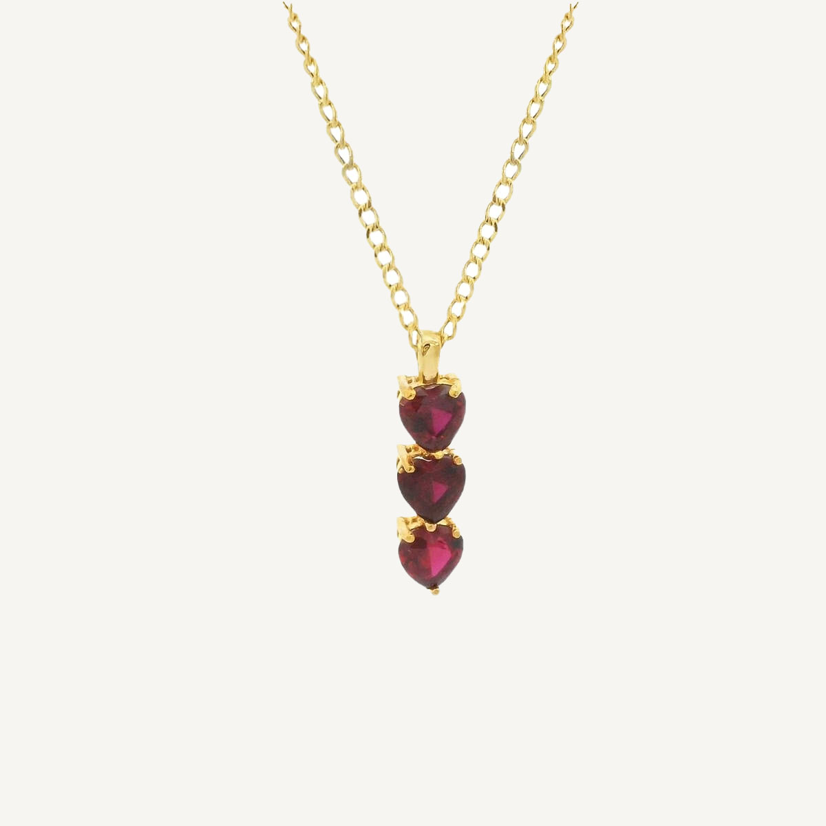 Regal Red Heart Stone Pendant - Image 2