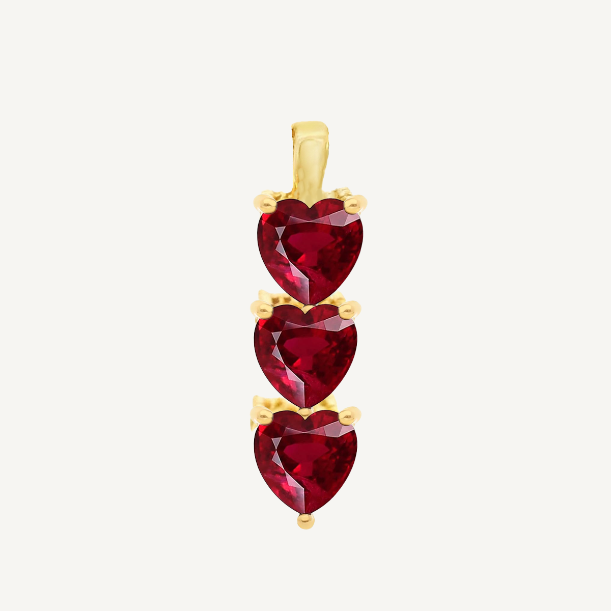 Regal Red Heart Stone Pendant - Image 3