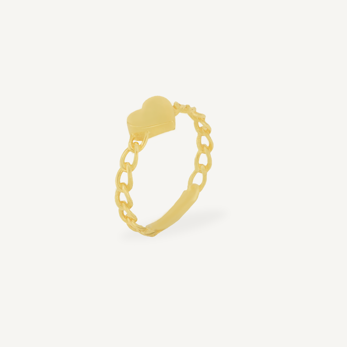 10K Gold Table Top Heart Ring - Image 2