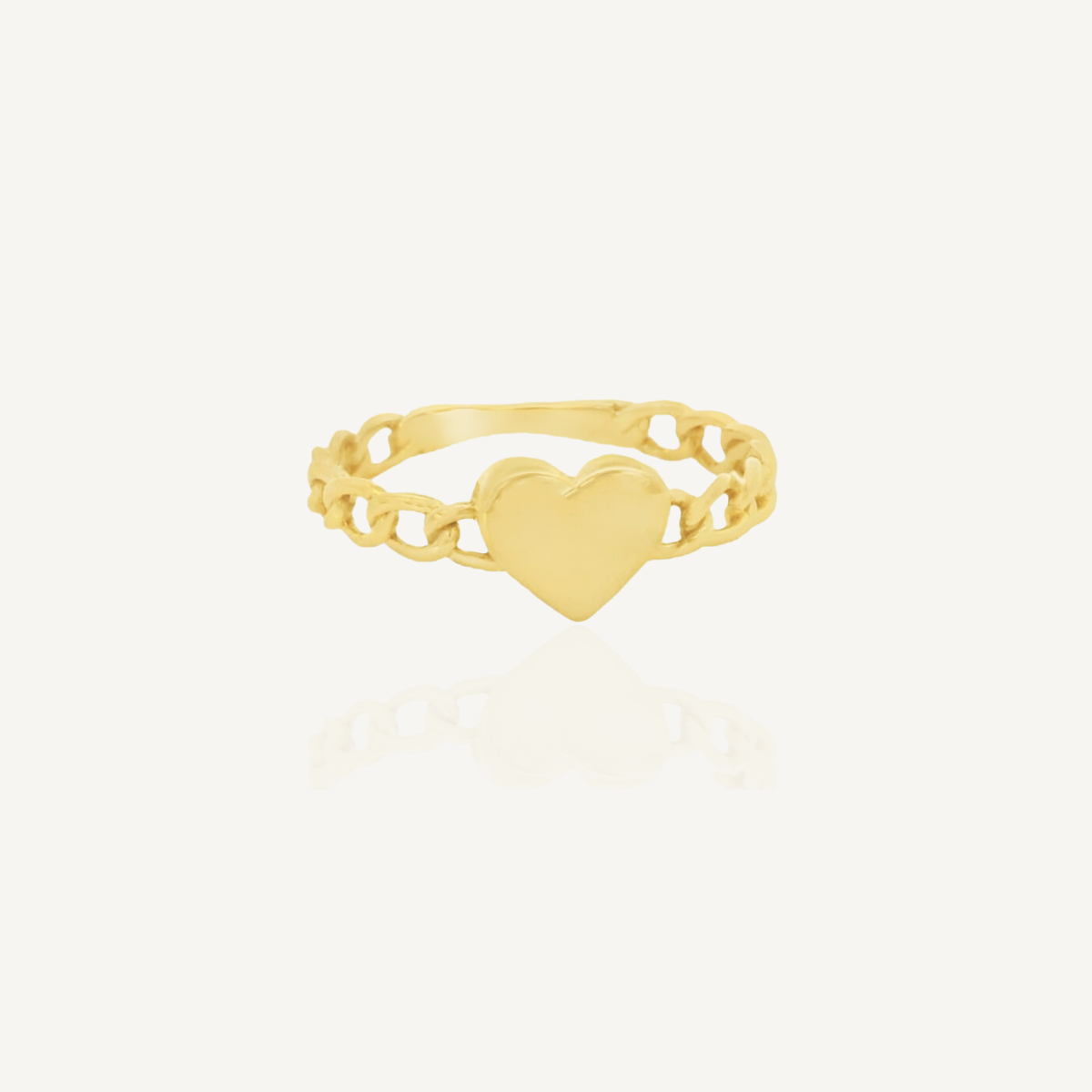 10K Gold Table Top Heart Ring