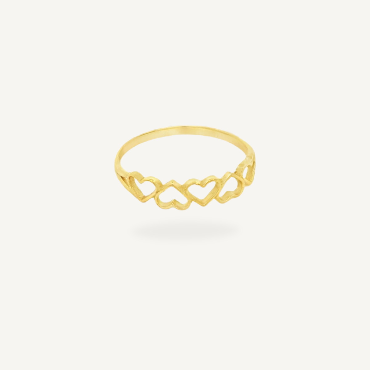 Heart-Shaped Gold Ladies' Ring