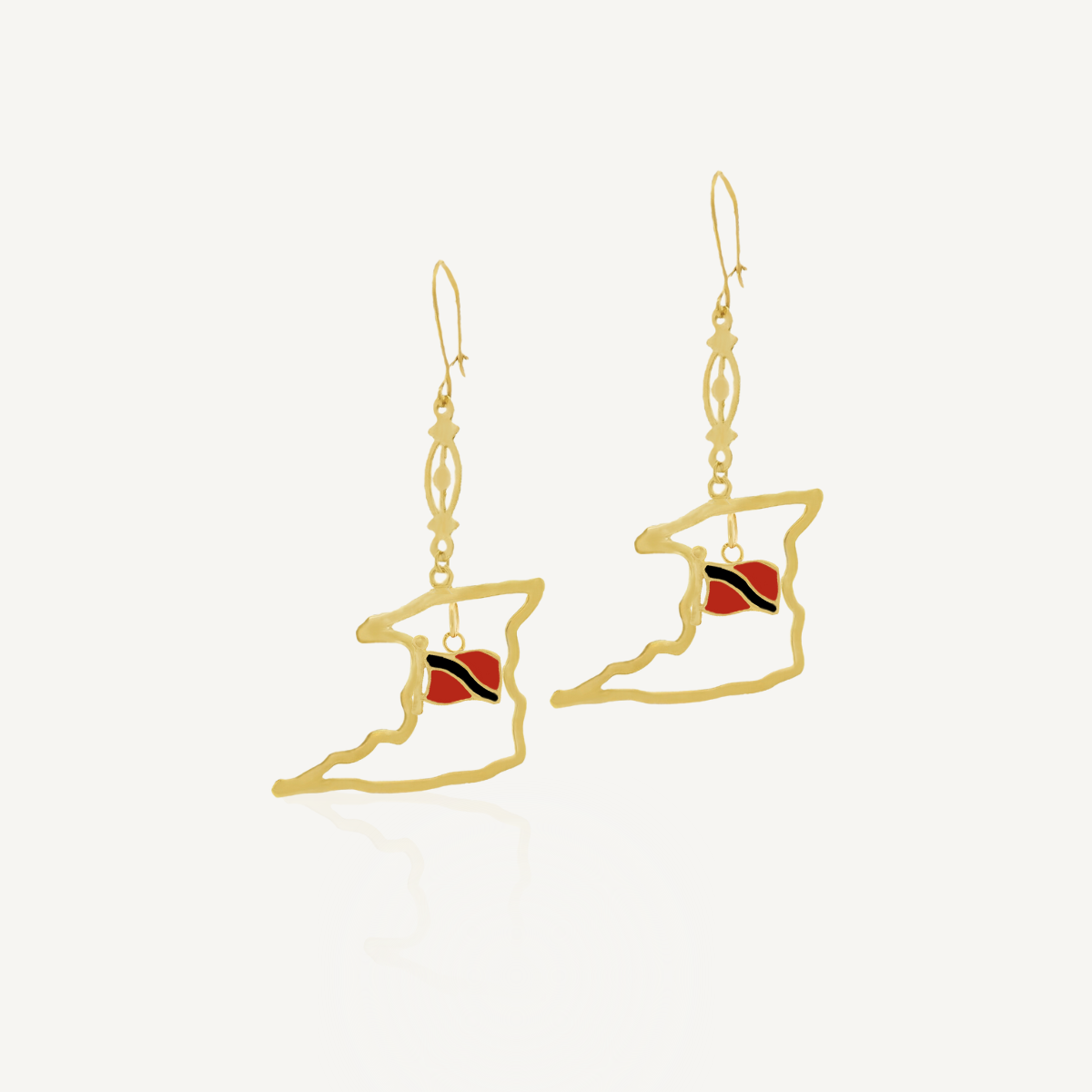 Trini Pride Caribbean Flag Dangle Earrings