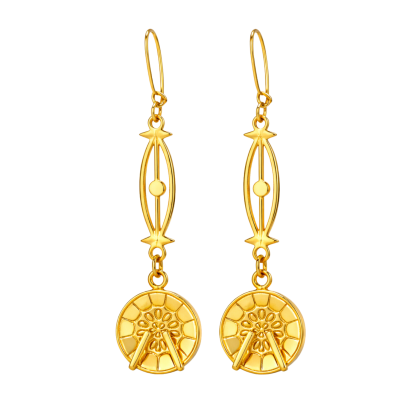 Steelpan Long Hanging Earrings