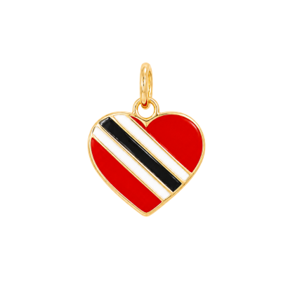 Heart-shaped T&T Flag Charm