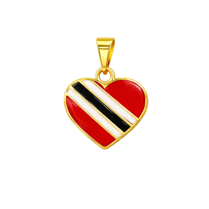 T&T Flag Heart Pendant