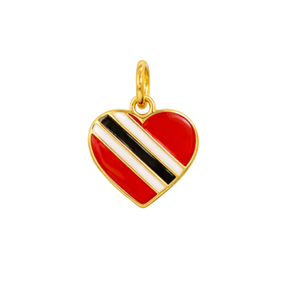 Heart-shaped T&T Flag Charm