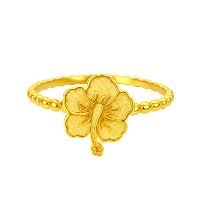 Hibiscus Beaded Ring