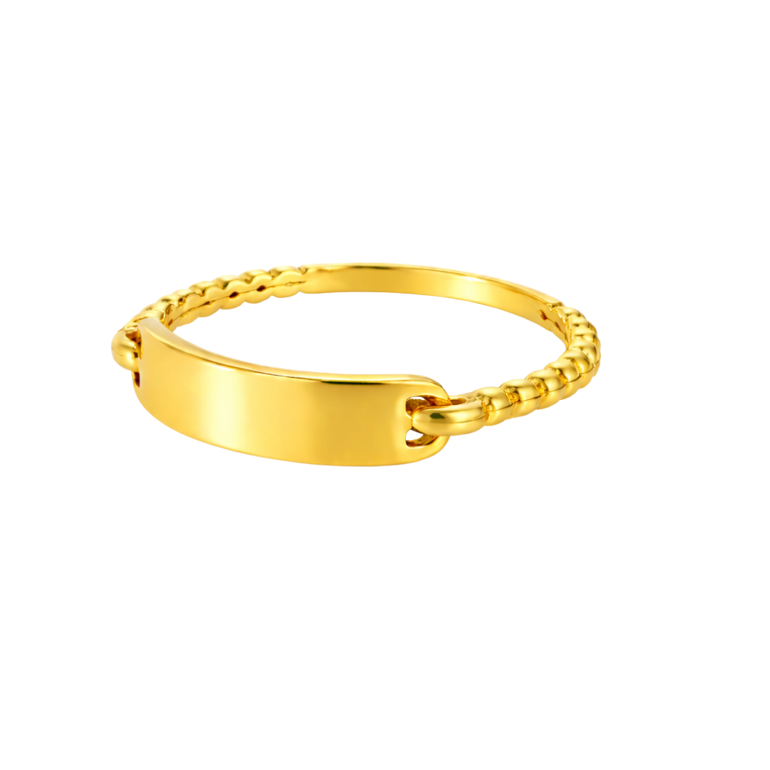 Classic Beaded Bar Ring - Image 2