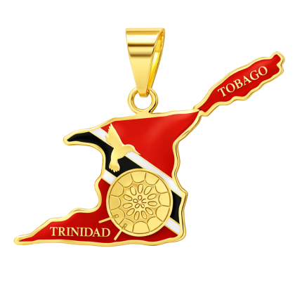 Patriot Trinidad and Tobago Map Pendant
