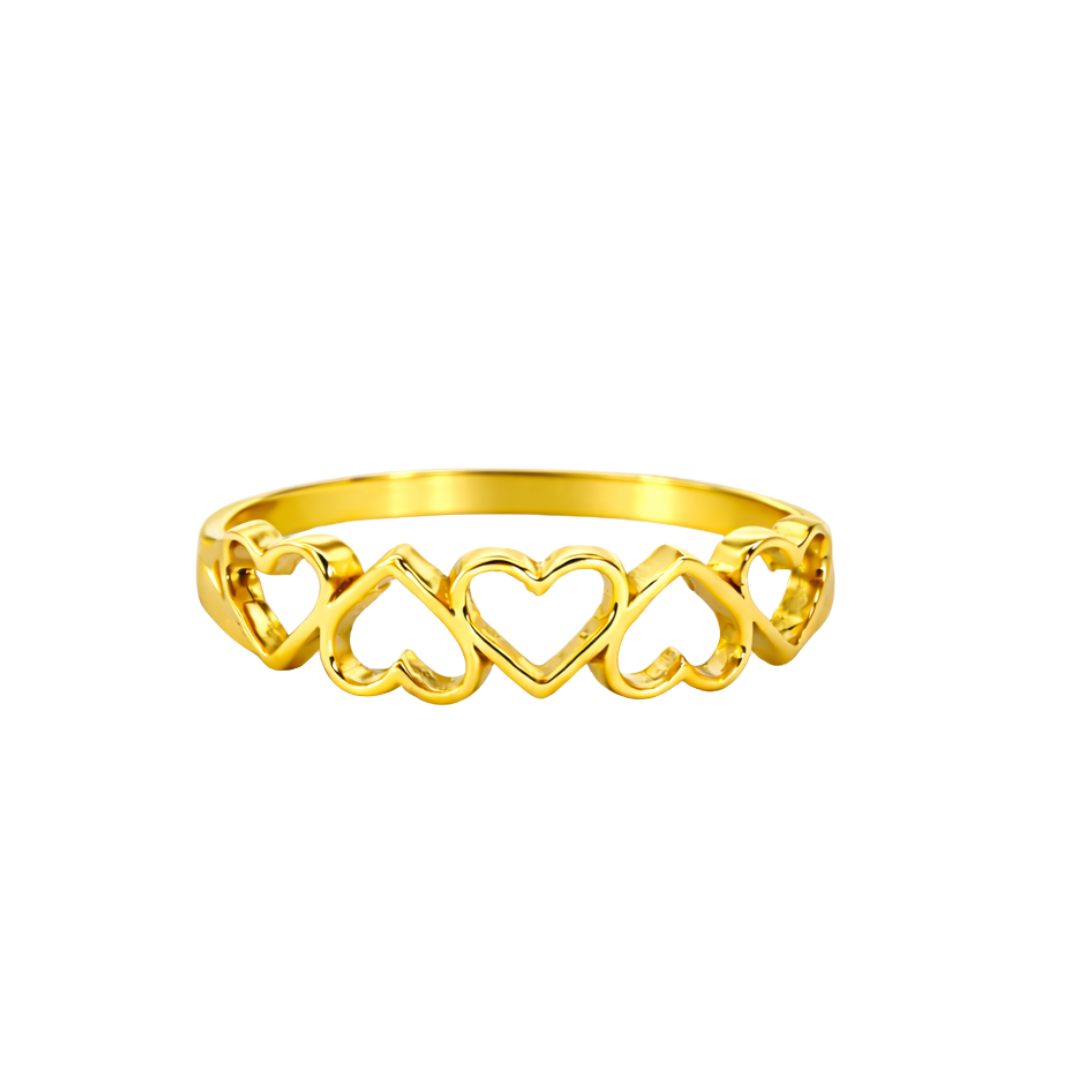Multi Open Heart Band Ring