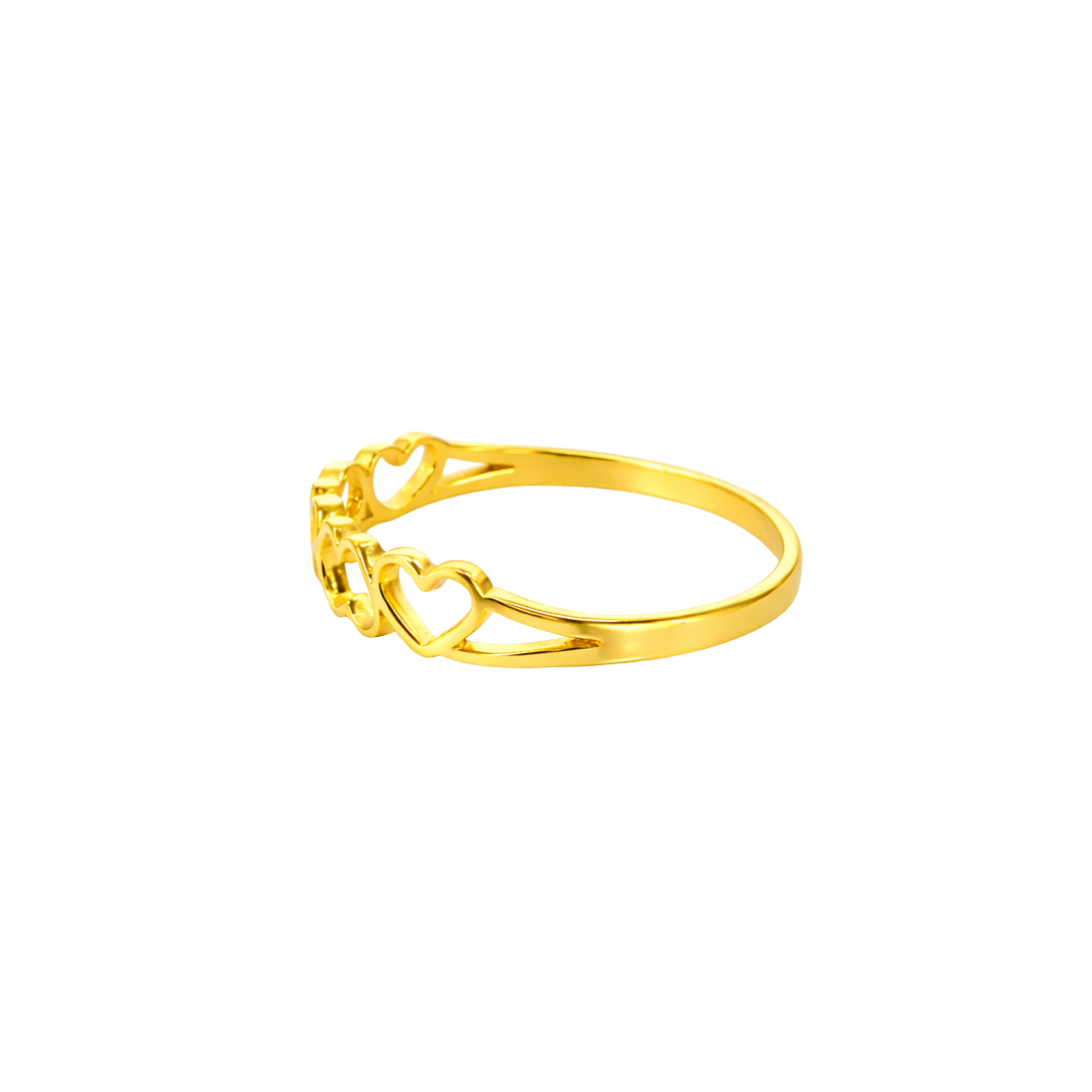 Multi Open Heart Band Ring - Image 2