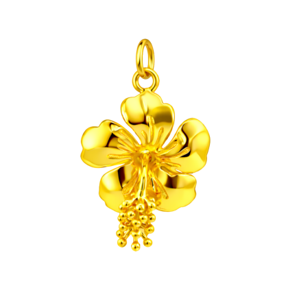 Sculpted Hibiscus Charm