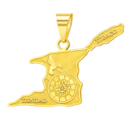 Classic Patriot Trinidad and Tobago Map Pendant