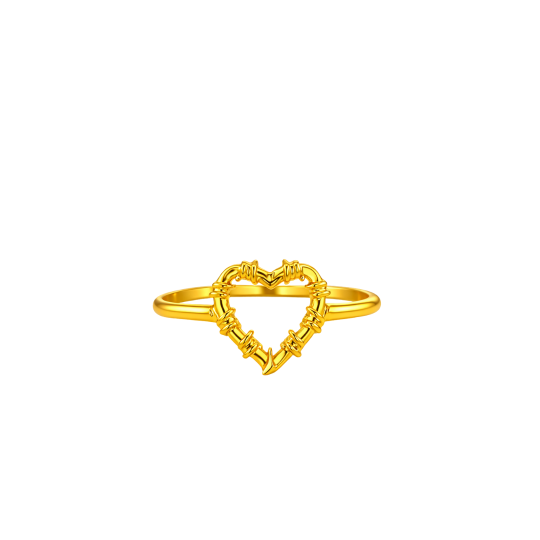 Thorned Heart Open Ring