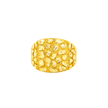 Curved Square Top Nugget Ring
