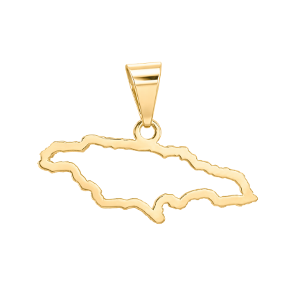 Jamaica Coast Outline Pendant