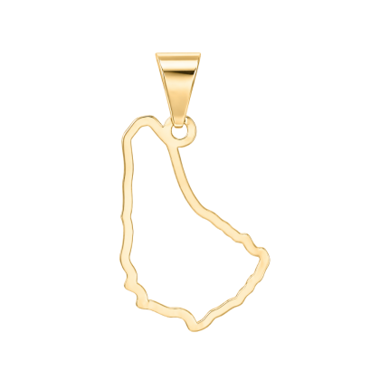 Barbados Coast Outline Pendant