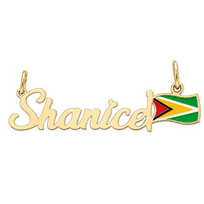 Guyana Flag Custom Nameplate