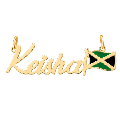 Jamaica Flag Custom Nameplate