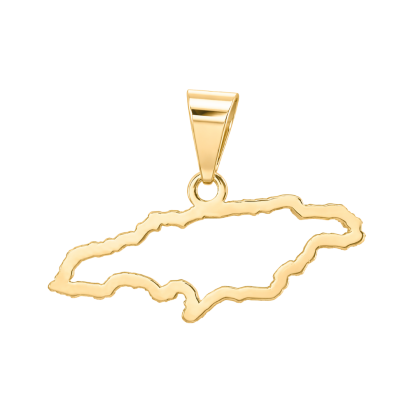 Jamaica Coast Outline Pendant