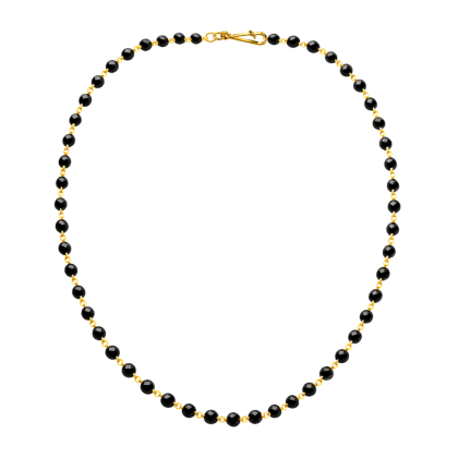 Black Round Jet Bead Chain
