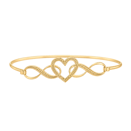 Open Heart Double Infinity Bracelet