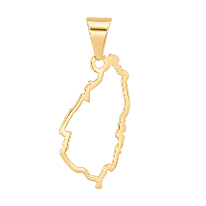 St. Lucia Coast Outline Pendant