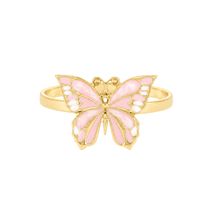 Soft Pink Butterfly Ring