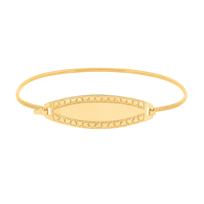 Heart Border ID Bangle