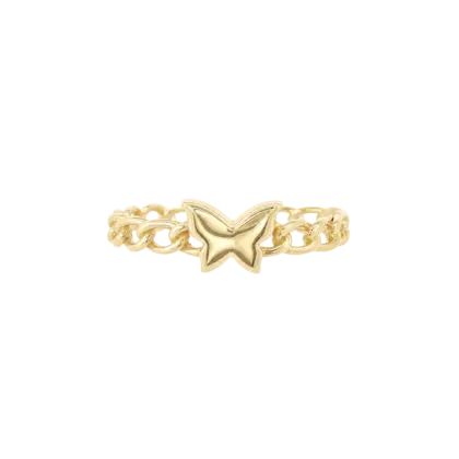 Butterfly Cuban Link Ring